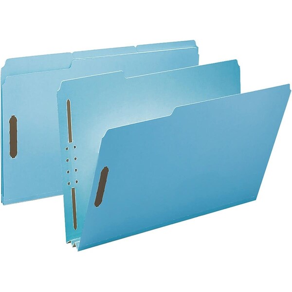 Made-To-Stick 100 Percent Recycled Pressboard Fastener Folders, Blue - Legal - 250 Sheet Capacity MA3741346 - main